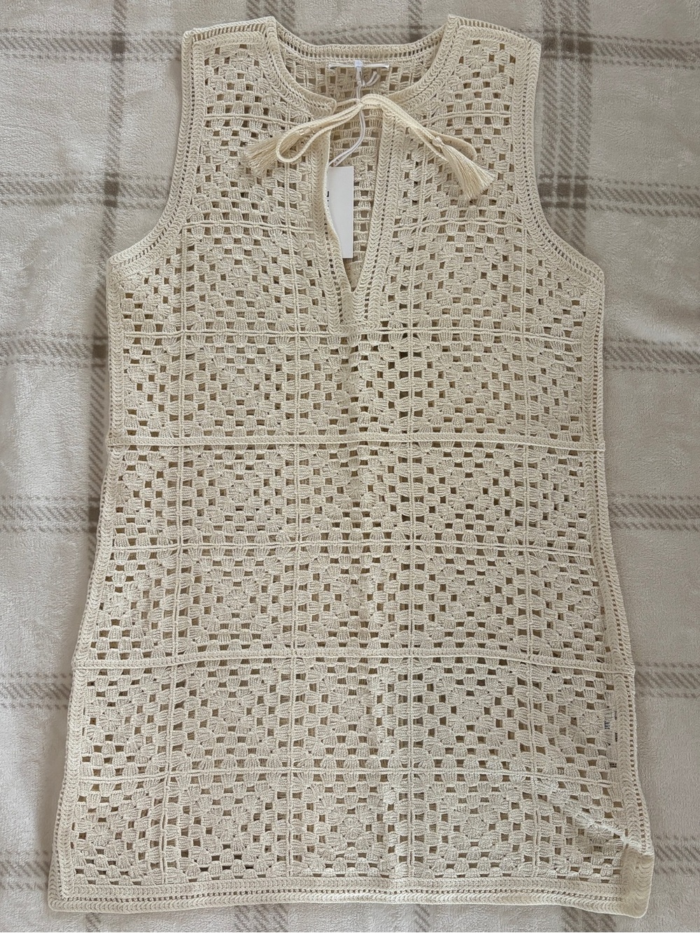 FRAME crochet tassel dress BNWT